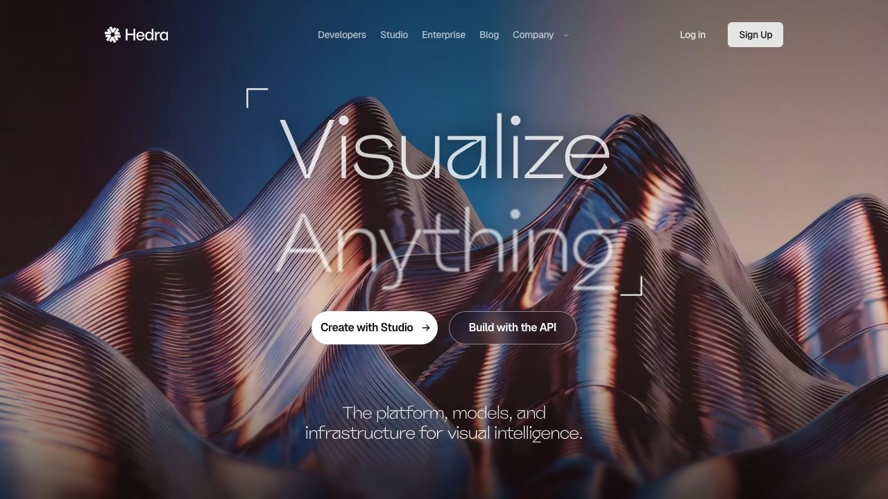 Hedra website screenshot
