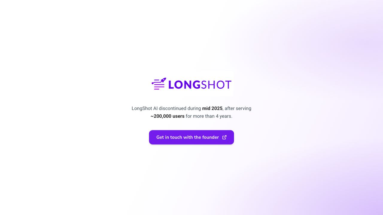 LongShot AI 网站截图