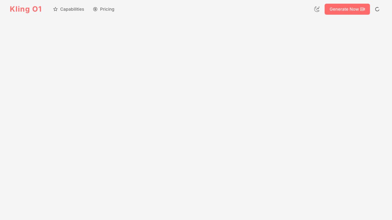 Kling O1- website screenshot