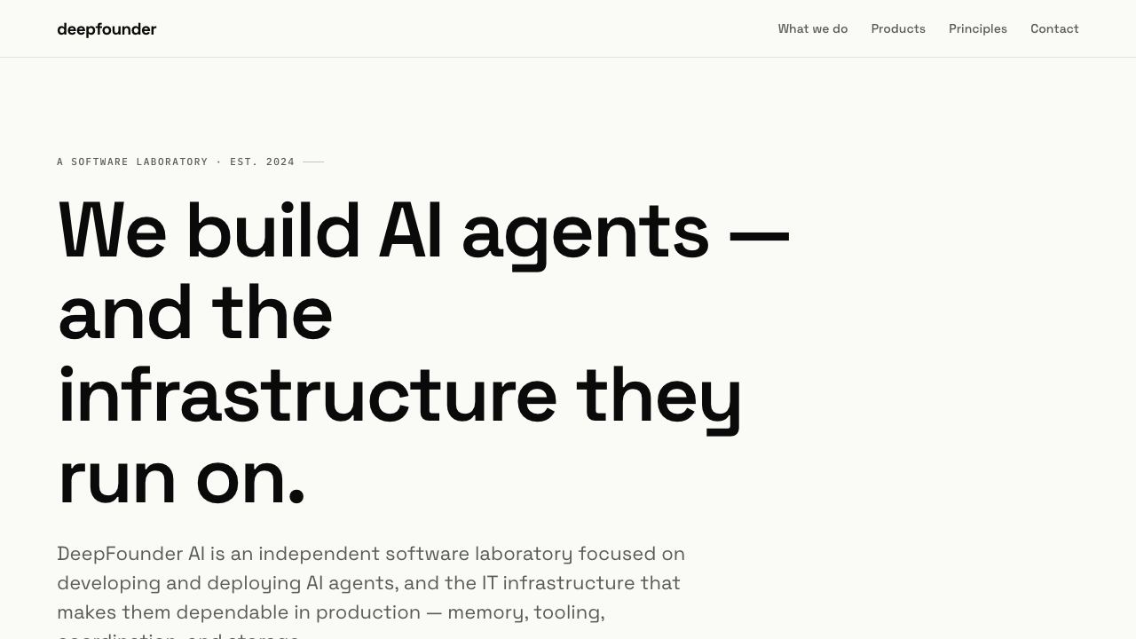 DeepFounder Ai website screenshot