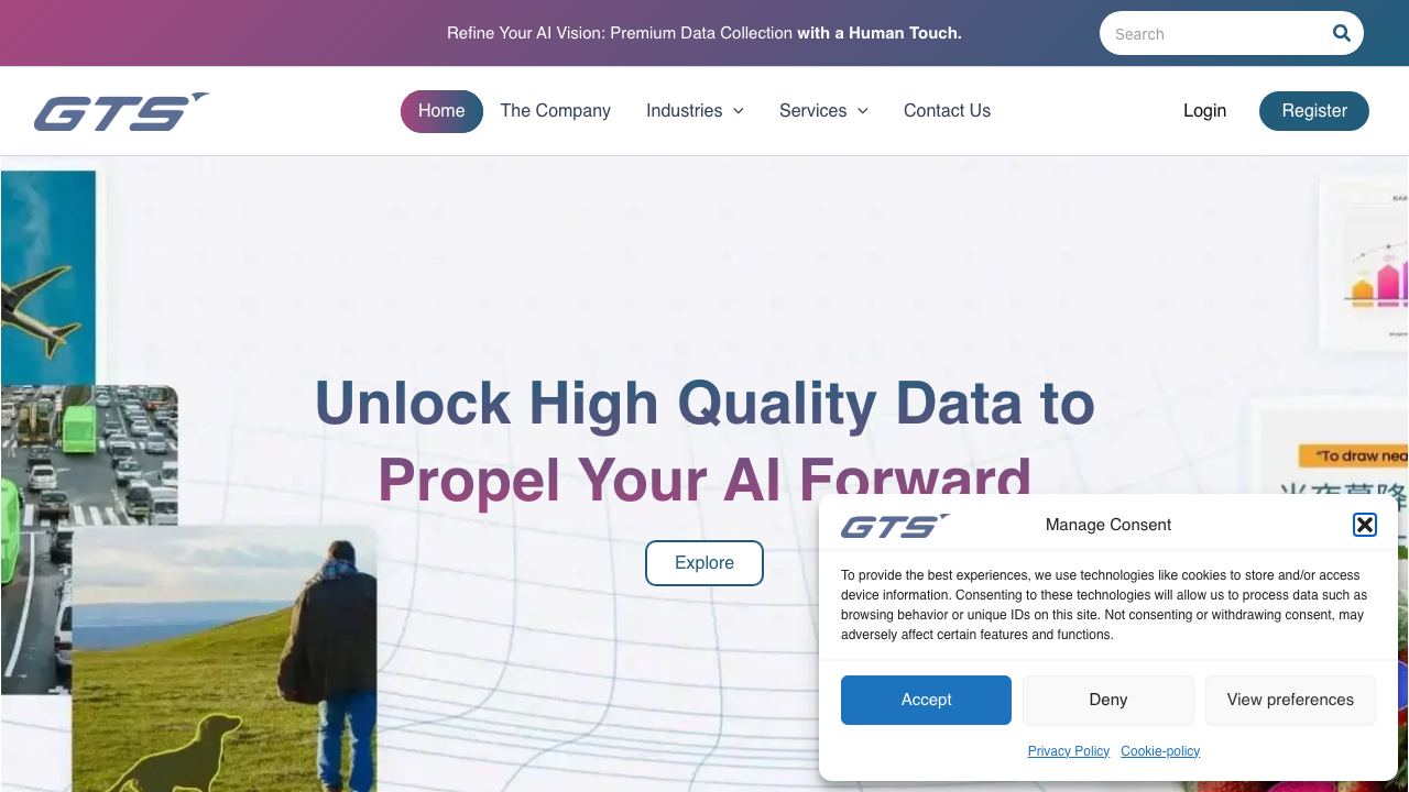 AI Data Collection Company 网站截图