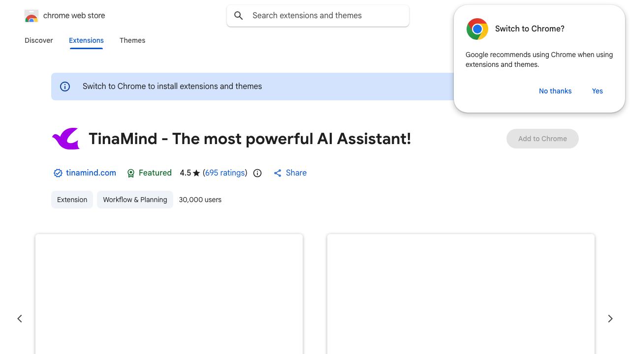 TinaMind - The Free ChatGPT-powered Assistant! 网站截图