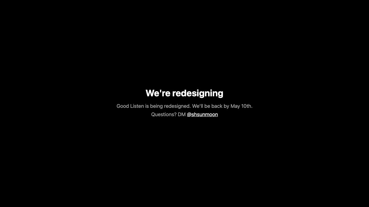 GoodListen 网站截图