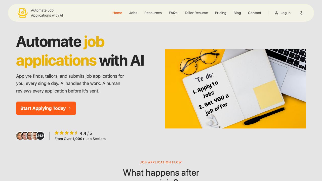 Applyre AI 网站截图