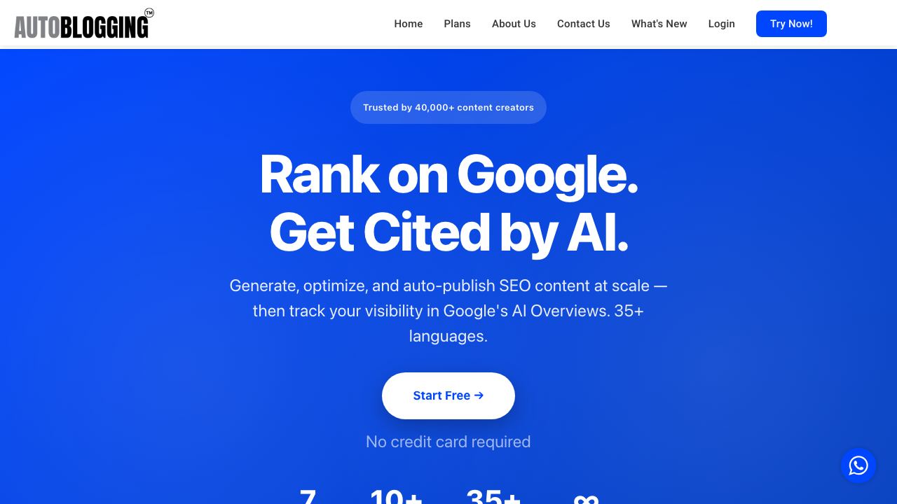 Autoblogging.ai website screenshot