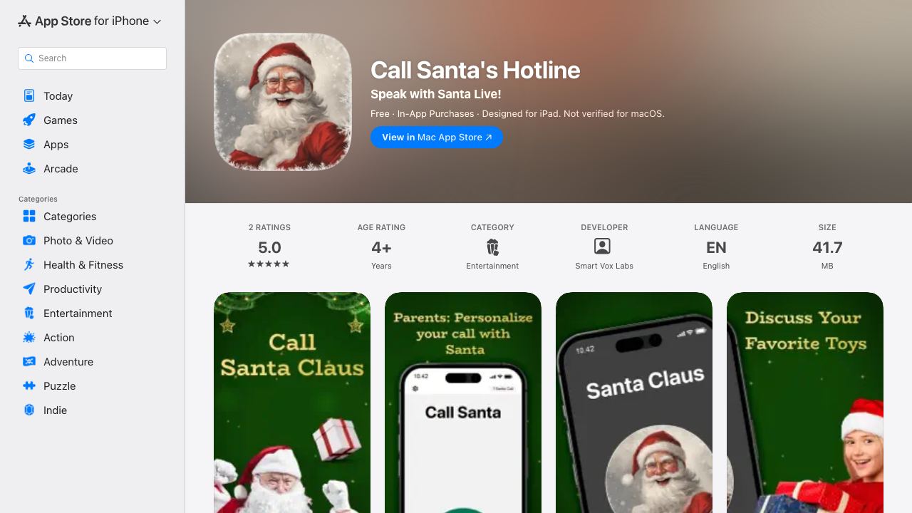 Call Santa's Hotline 网站截图