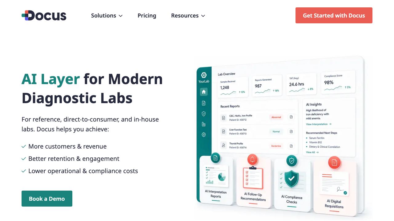 Docus website screenshot
