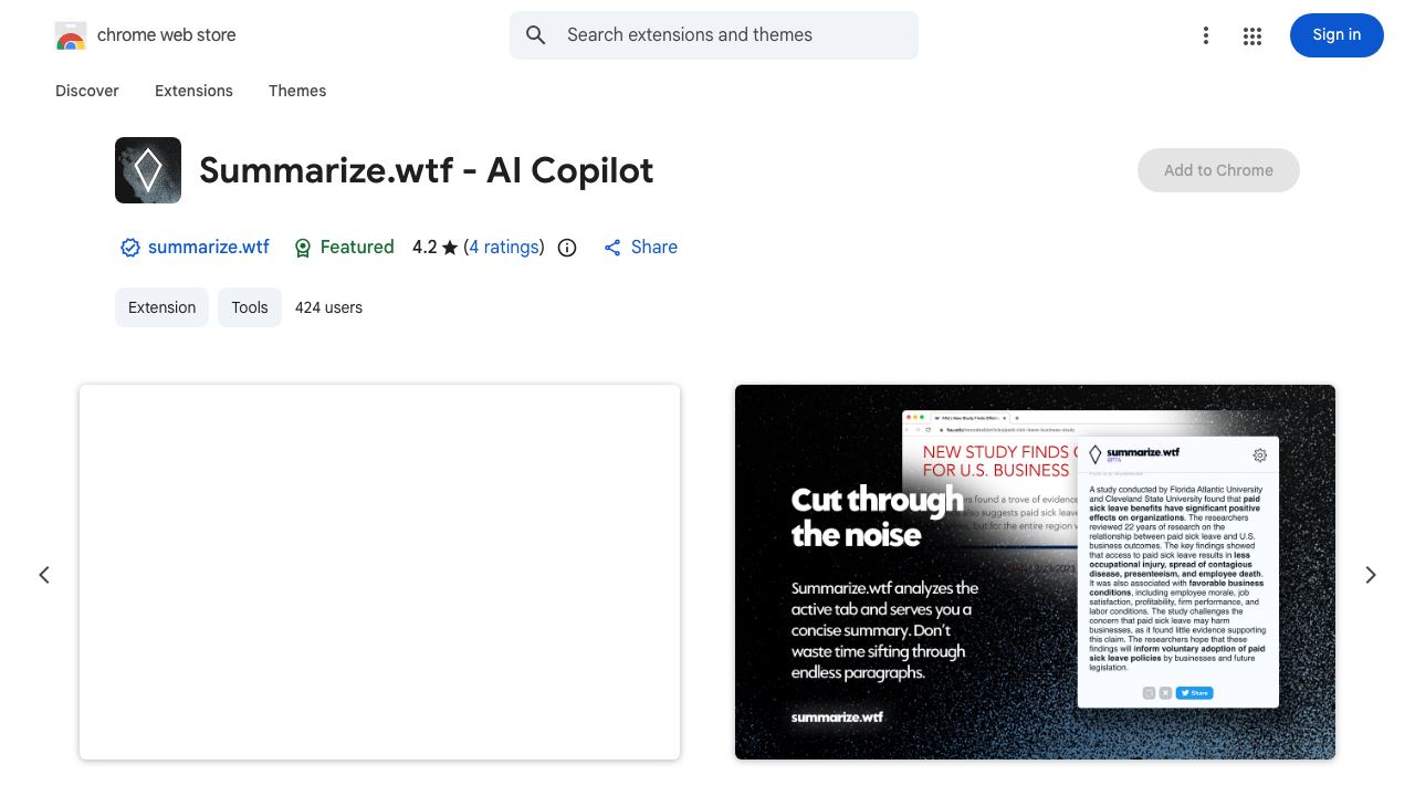 Summarize.wtf - AI Copilot 网站截图