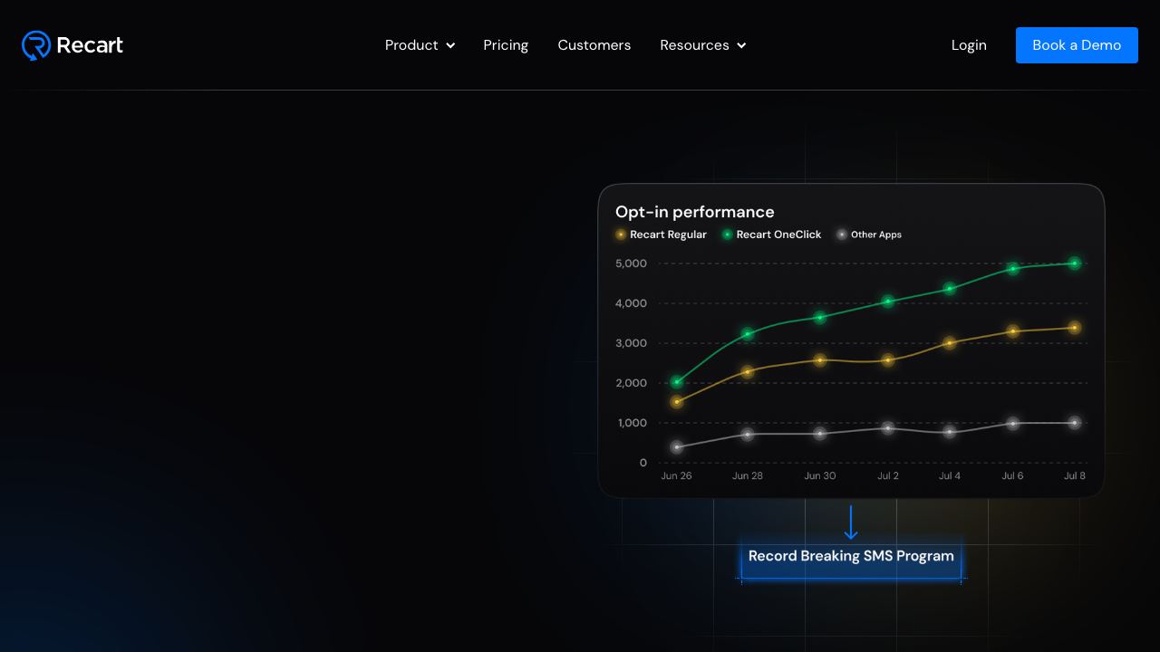 Recart website screenshot