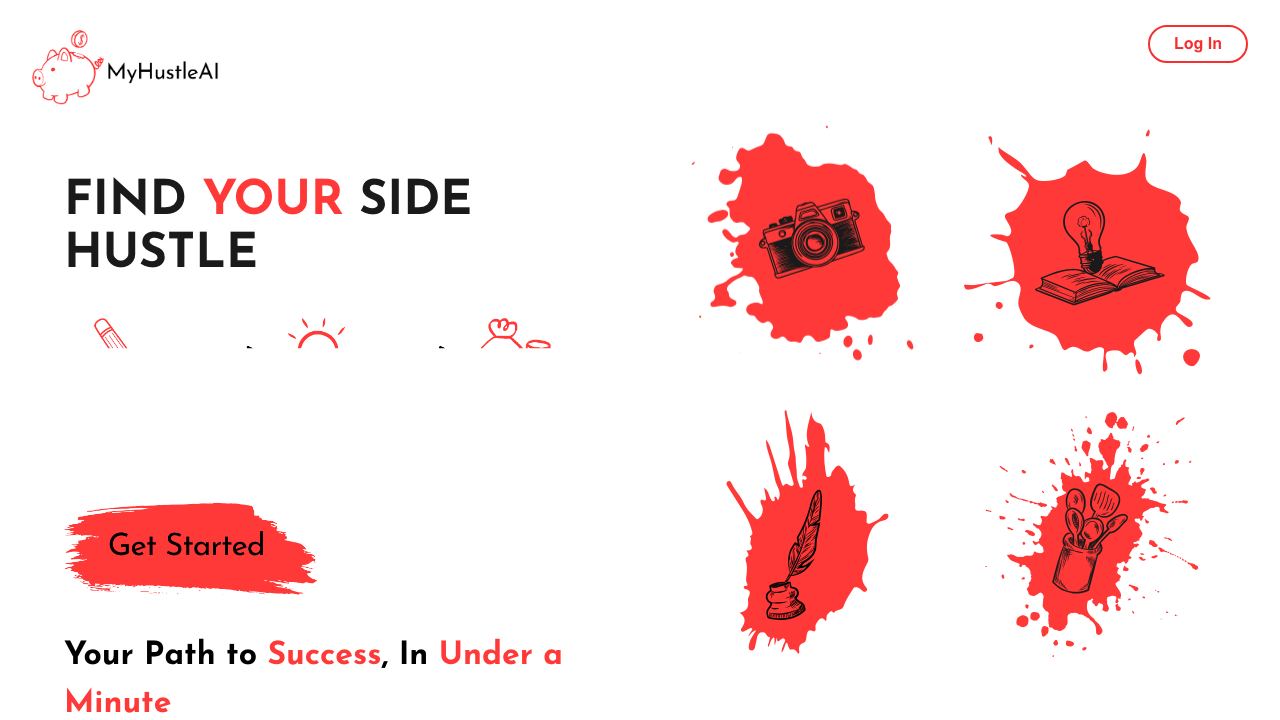 MyHustleAI website screenshot