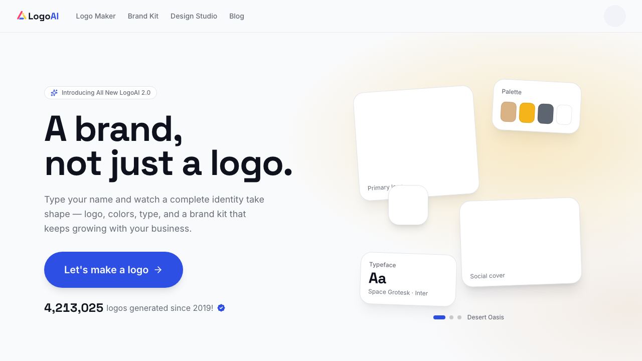 LogoAI website screenshot