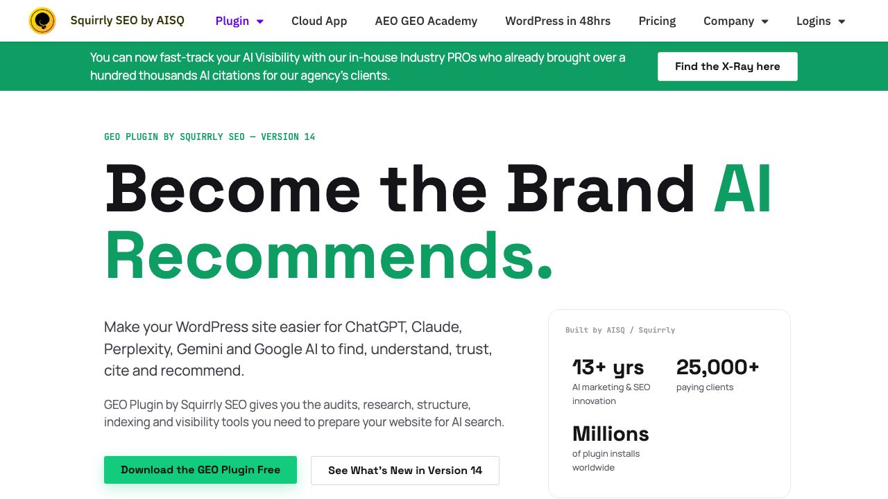 Squirrly SEO website screenshot