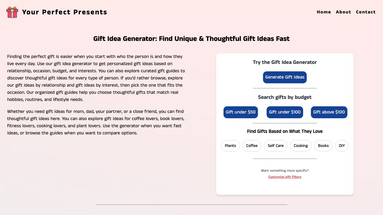Your perfect presents 网站截图