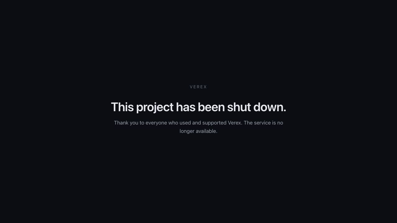 Verex 网站截图