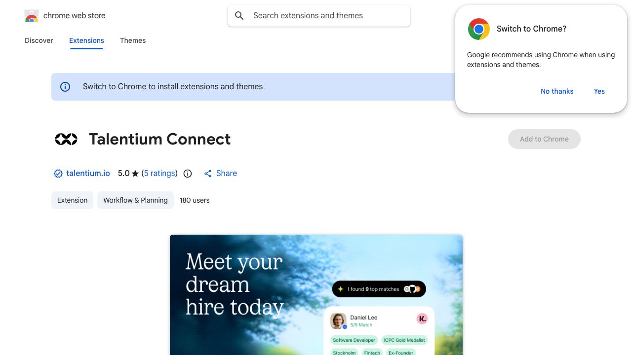 Talentium Connect 网站截图