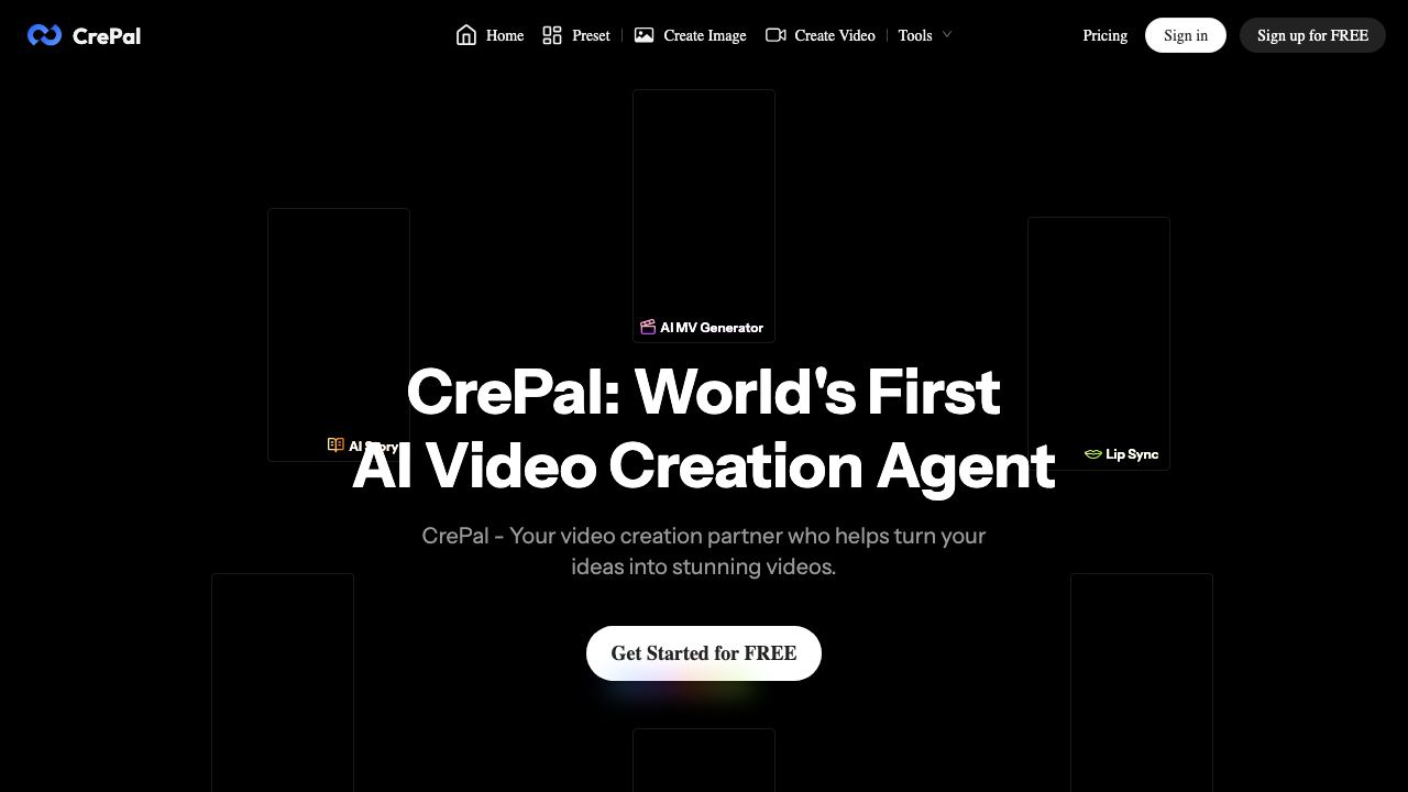 CrePal 网站截图