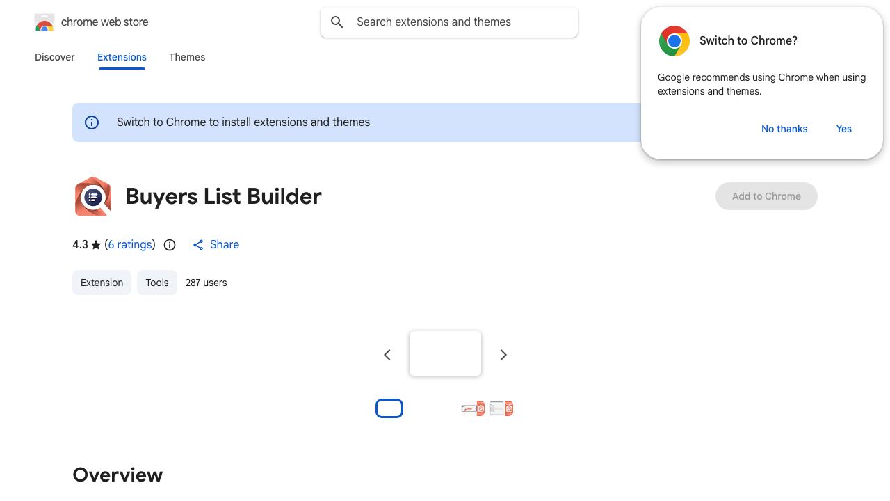 Buyers List Builder 网站截图