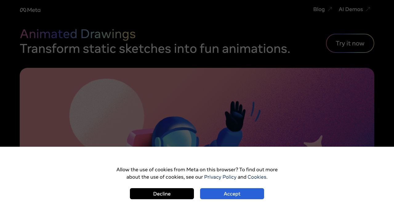 Animated Drawings 网站截图