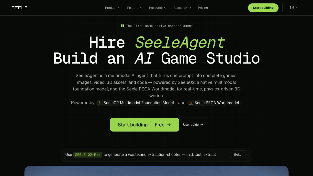 Seele AI website screenshot