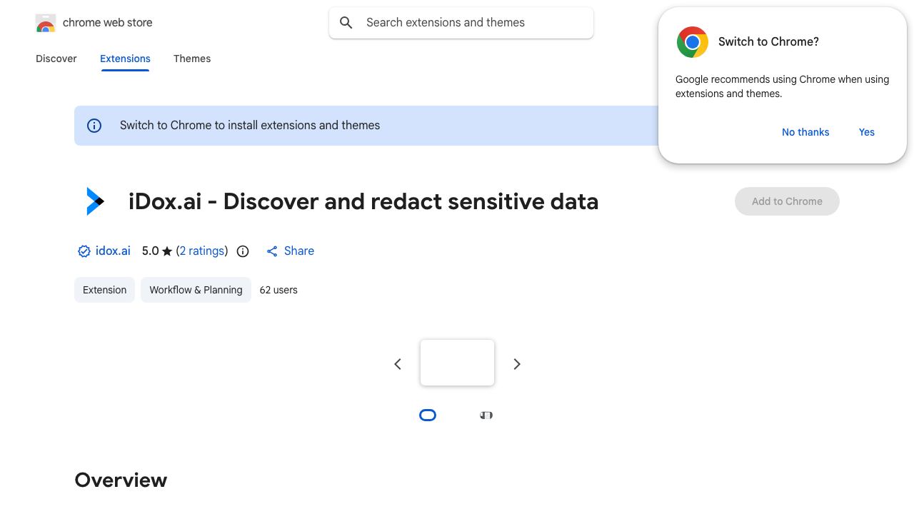 iDox.ai - Discover and redact sensitive data 网站截图