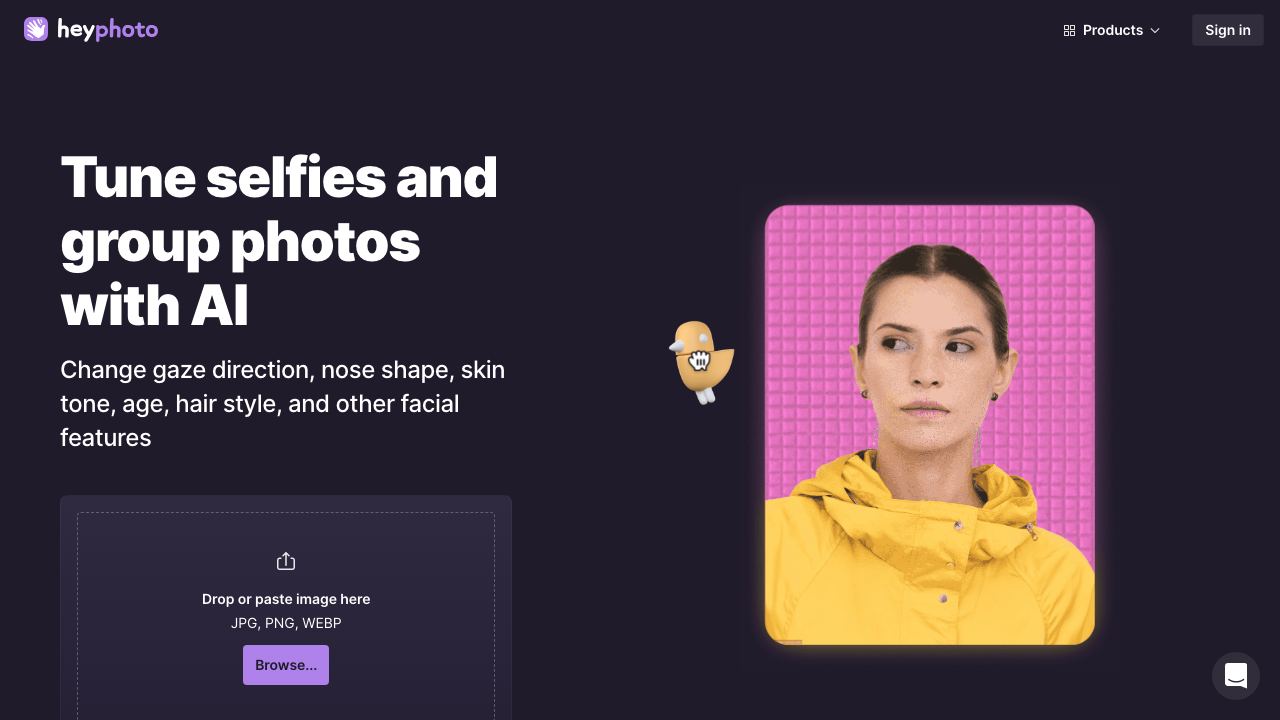 HeyPhoto 网站截图