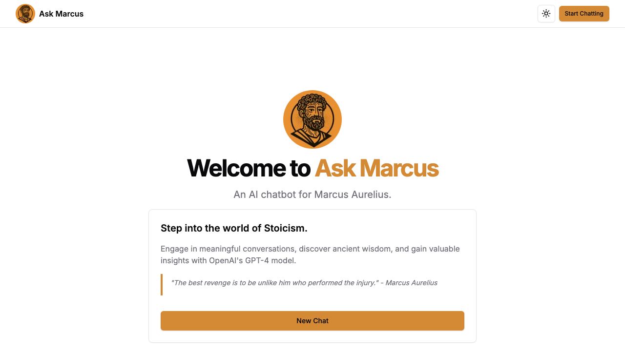 Ask Marcus website screenshot