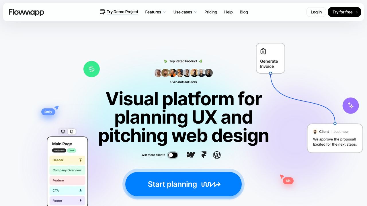 FlowMapp 网站截图