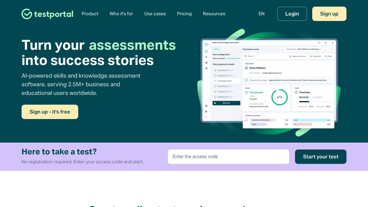 testportal.net 网站截图