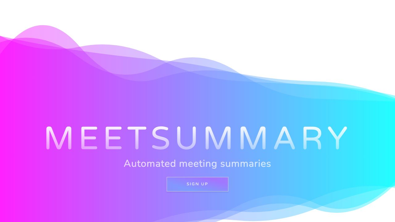 Meetsummary 网站截图
