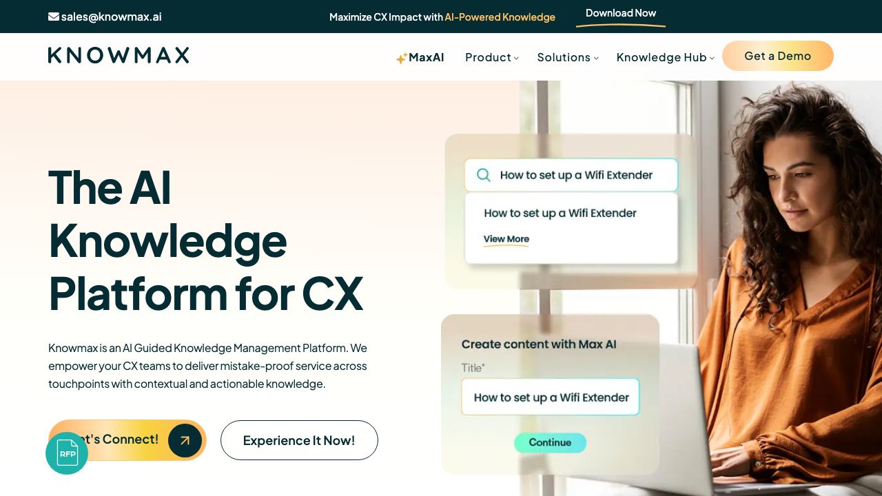 Knowmax website screenshot
