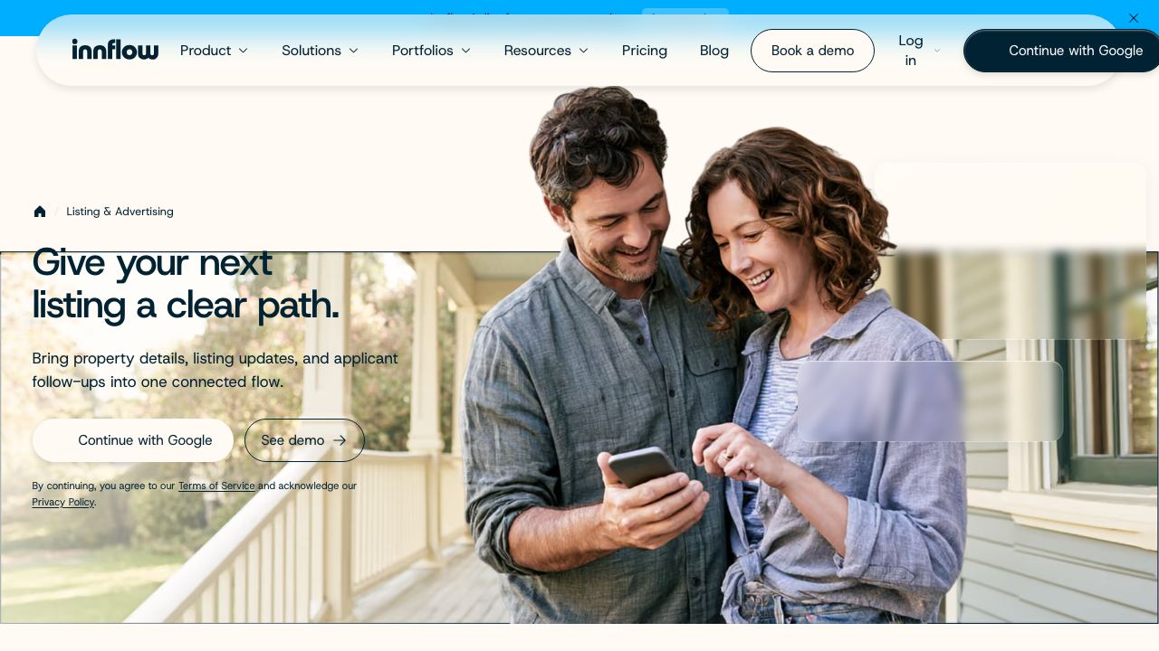 Innflow website screenshot