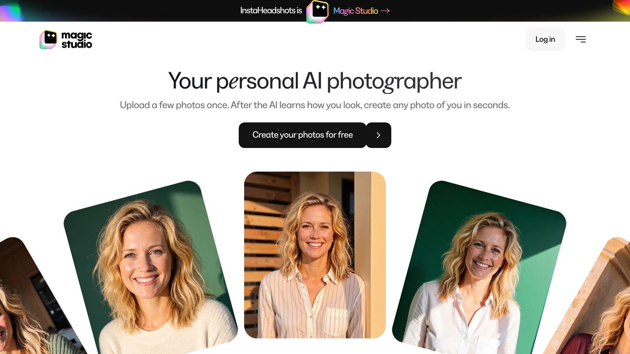 MagicPhotos website screenshot