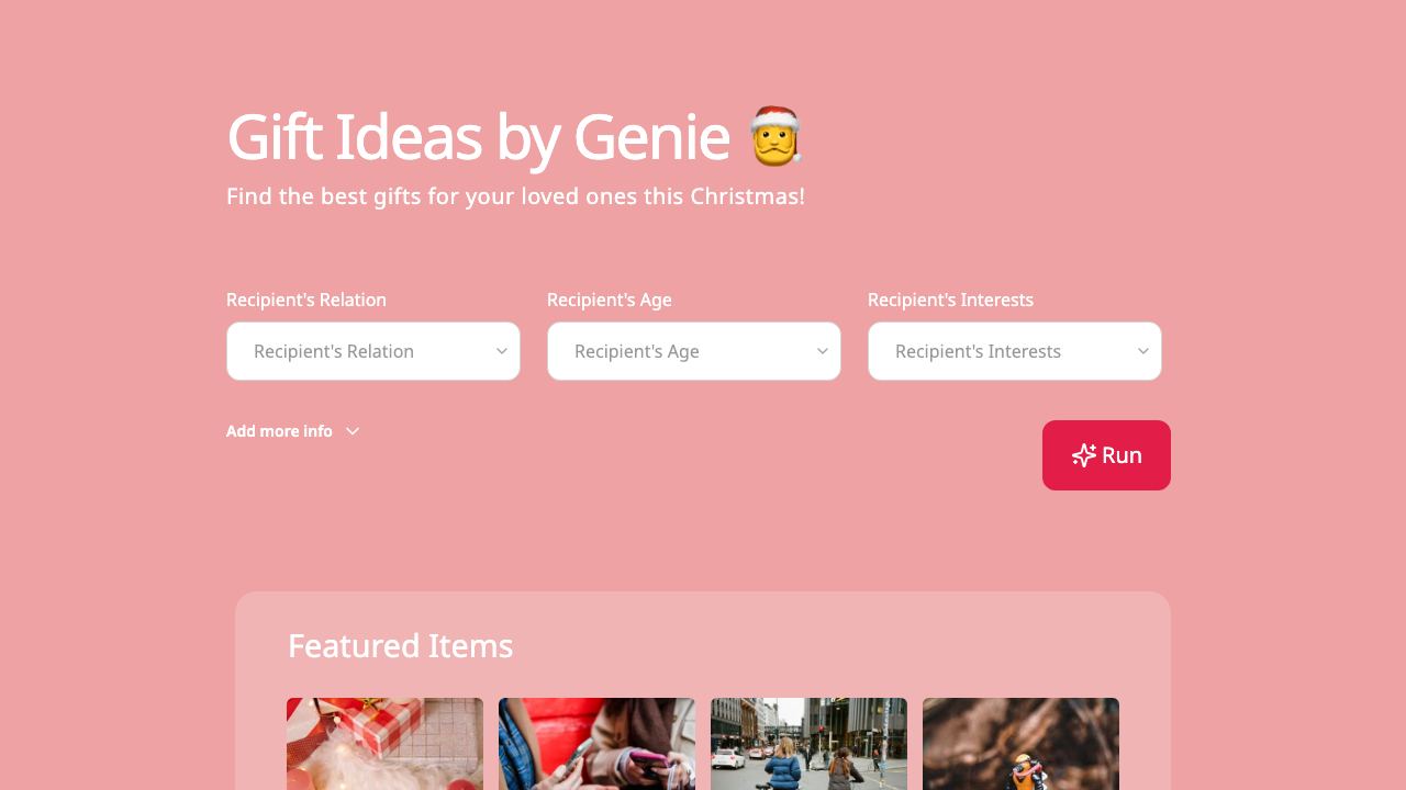 Gifts Genie 网站截图