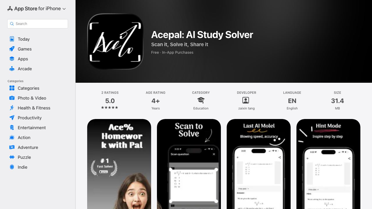 Acepal 网站截图