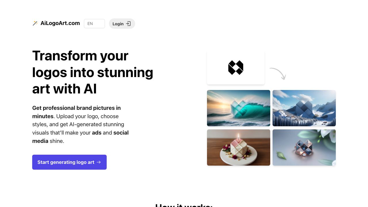 AI Logo Art website screenshot