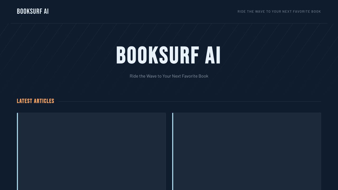 BookSurfAI 网站截图