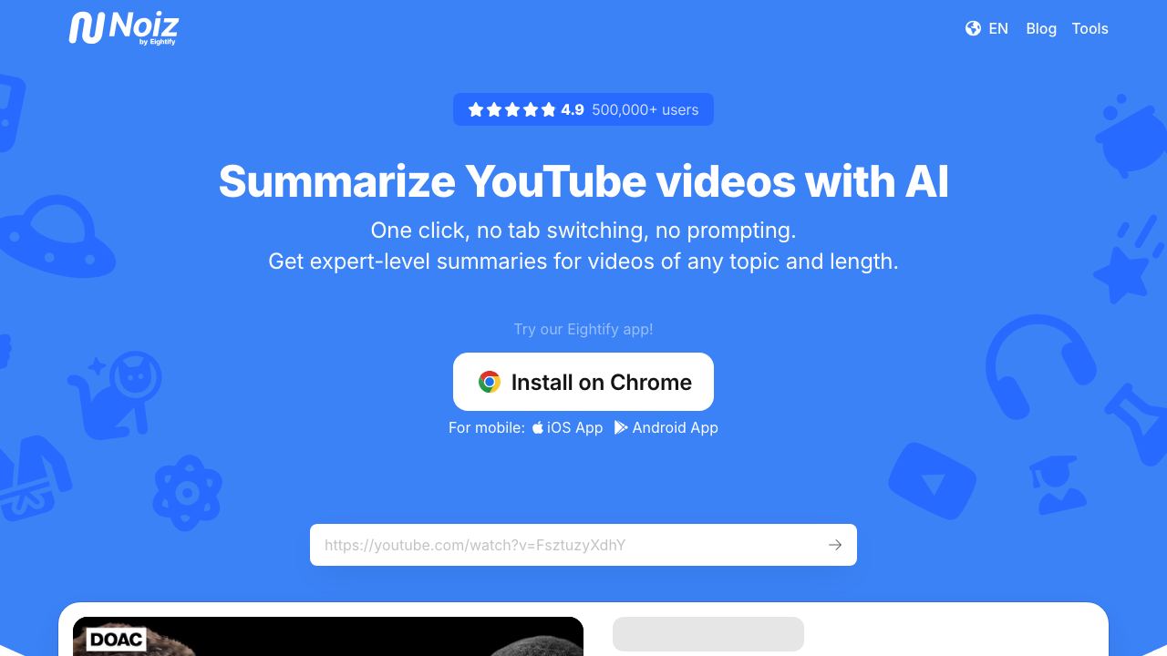 Noiz website screenshot