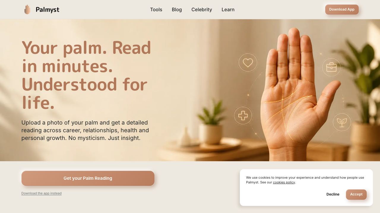 Palmyst website screenshot