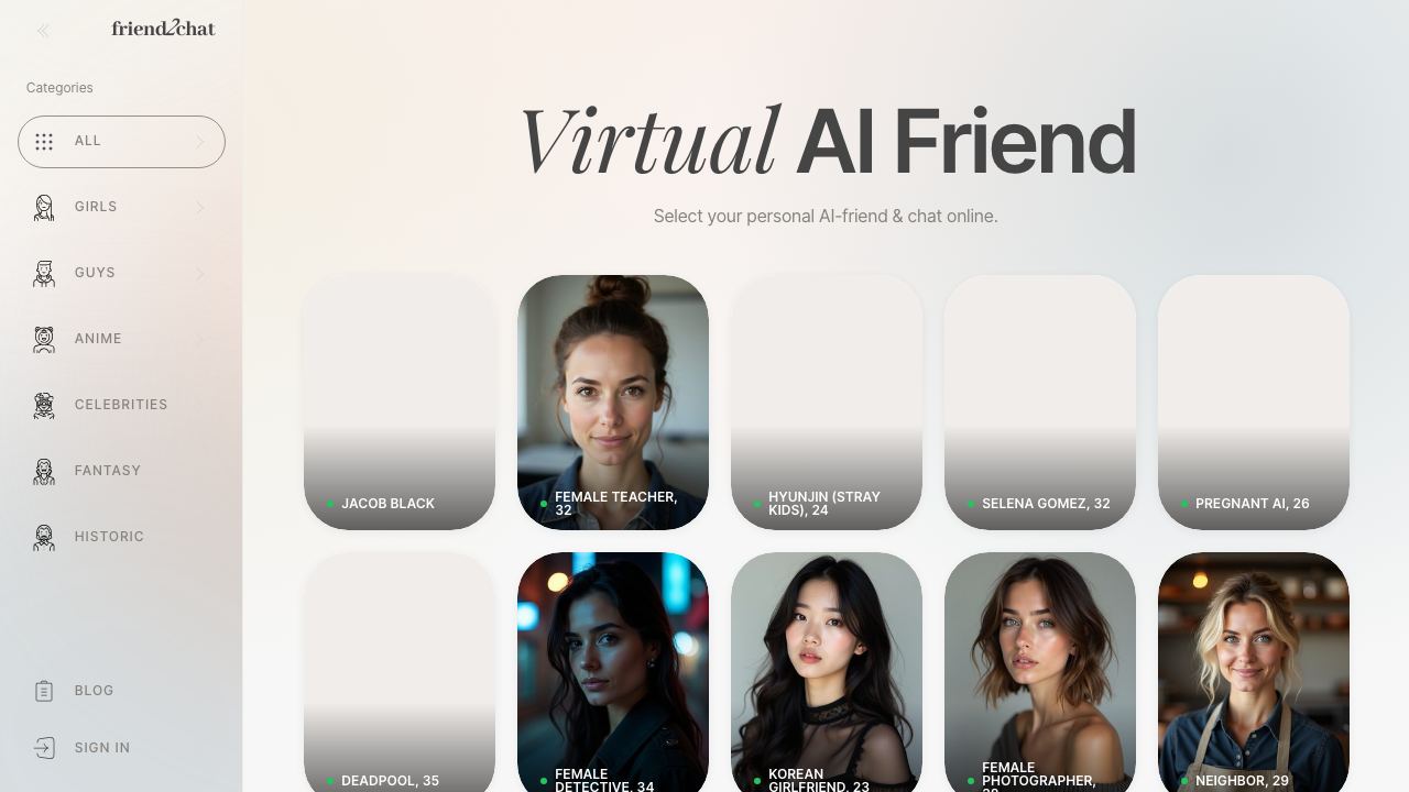 Friend2Chat 网站截图