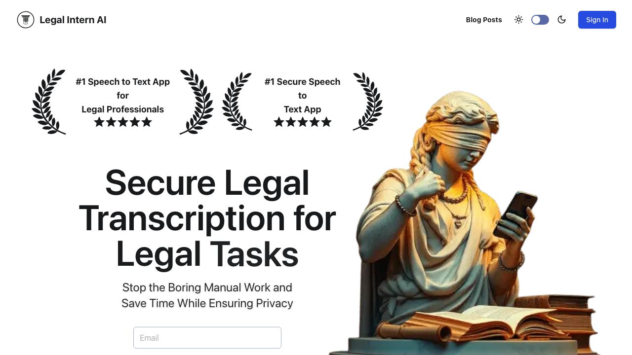 Legal Intern AI 网站截图