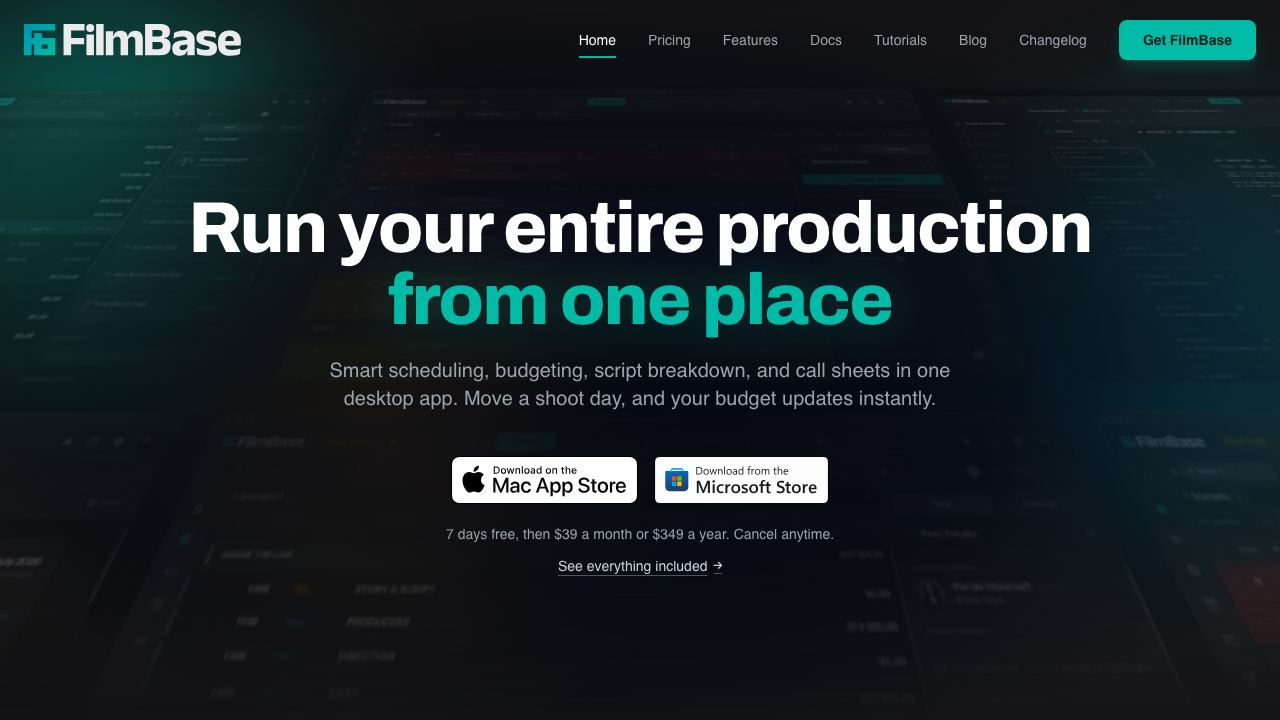 Filmbase website screenshot