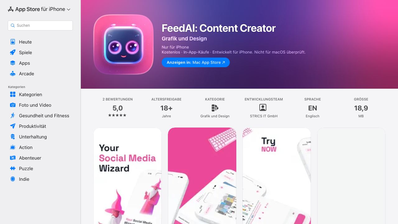 FeedAI: Content Creator 网站截图