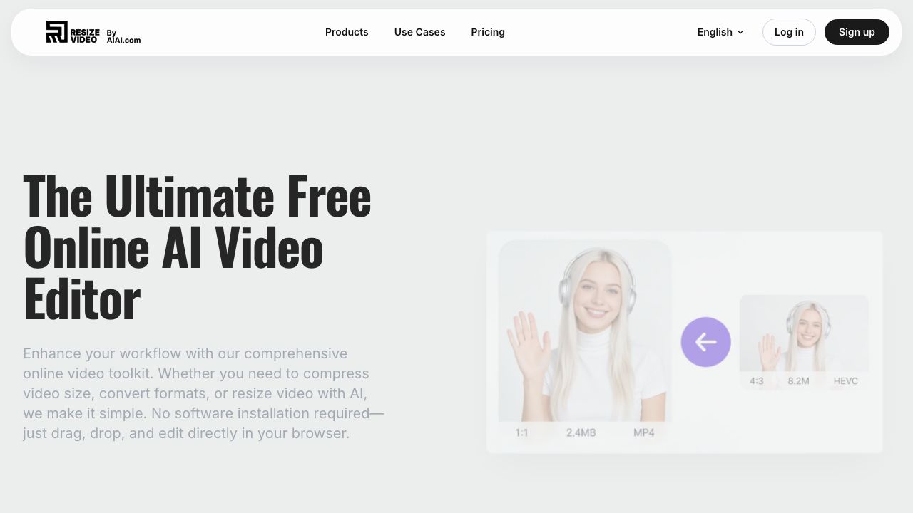 AI Video Editor 网站截图