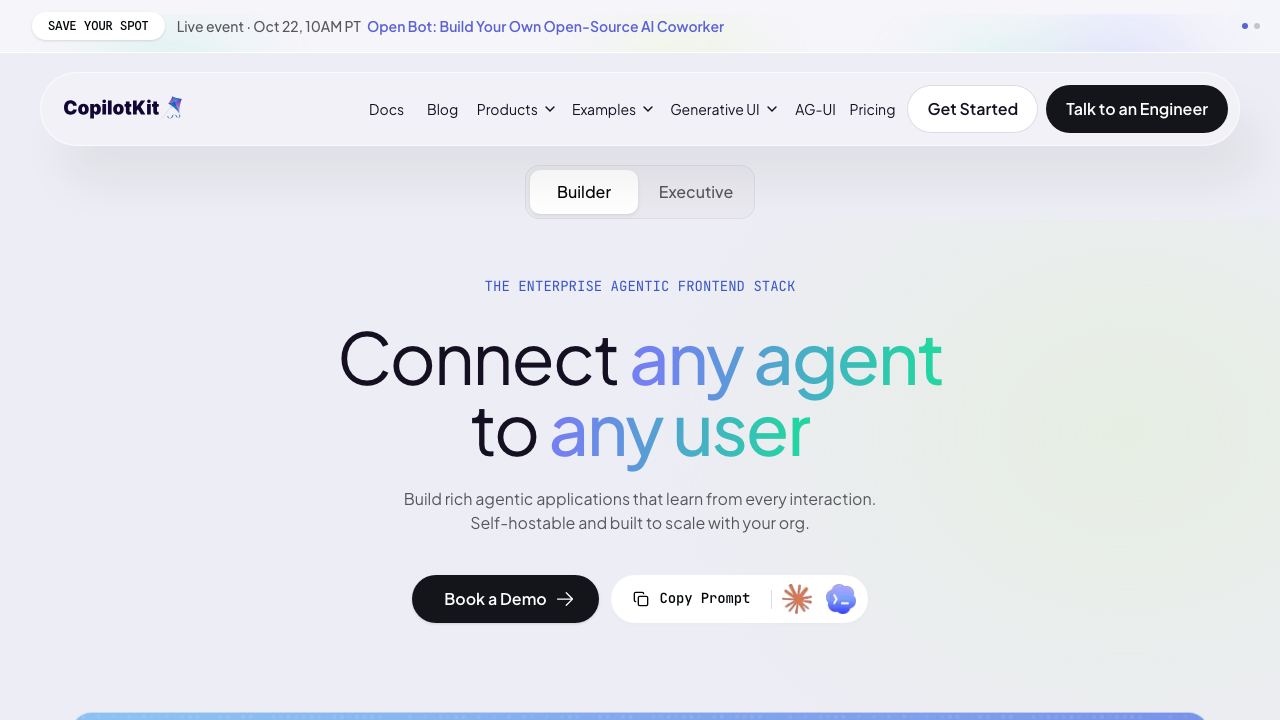 CopilotKit website screenshot