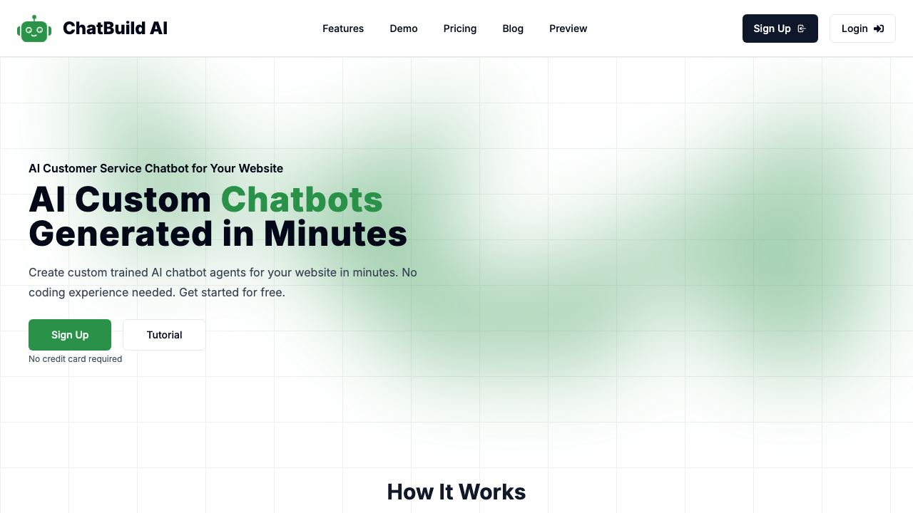 ChatBuild AI 网站截图