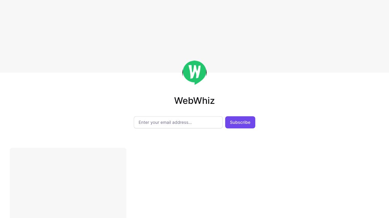 WebWhiz website screenshot