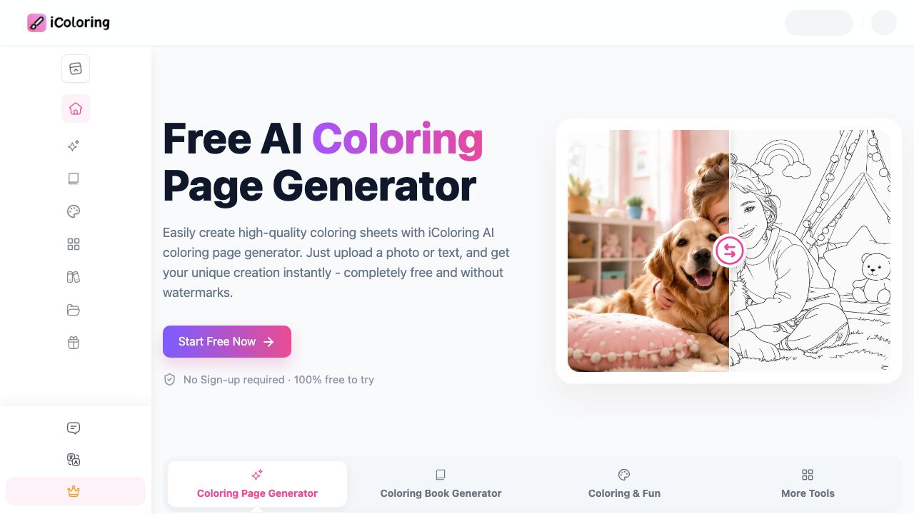 iColoring AI 网站截图