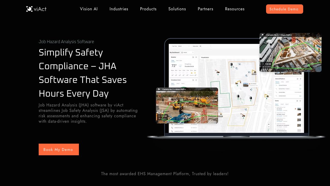 viAct-Job Hazard Analysis (JHA) Software website screenshot