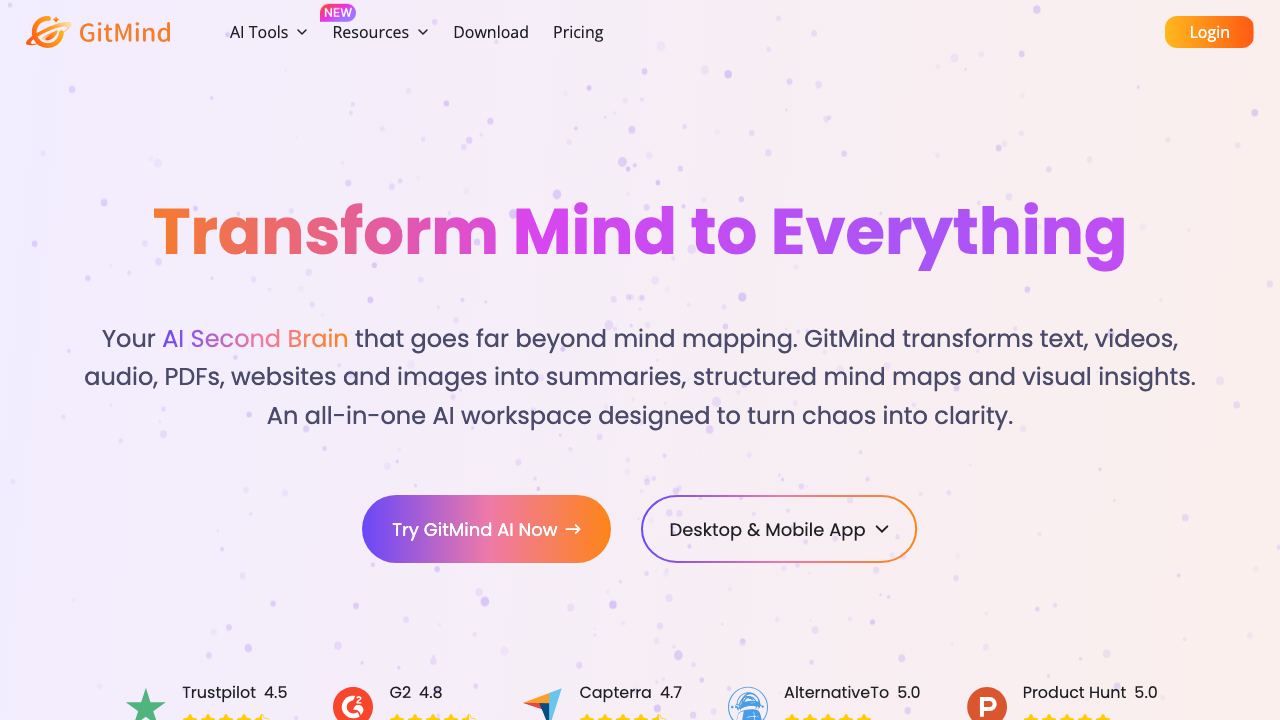 GitMind AI 网站截图