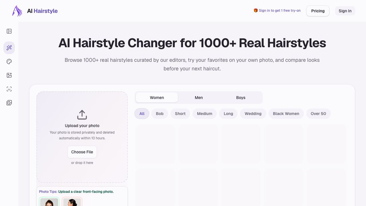 HairstylesPro 网站截图